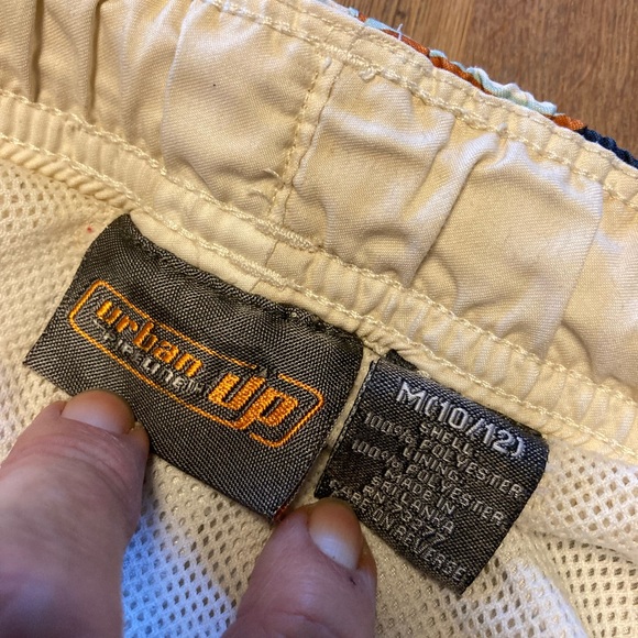 Boys Urban Pipeline Hawaiian Print Swim Trunks w/ Mesh Liner - Picture 3 of 6